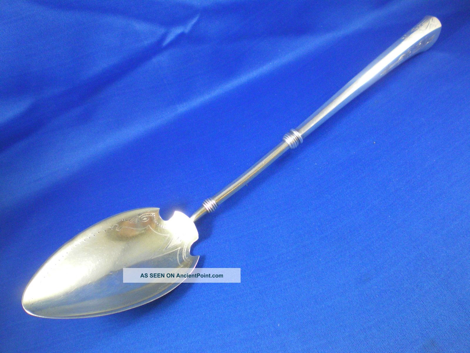 Antique Gorham Sterling Angelo Pattern Large Serving/stuffing Spoon Engraved Other photo