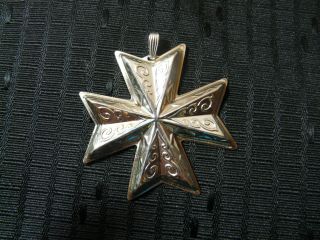 Vintage Reed & Barton Sterling Silver 1977 Christmas Ornament photo