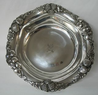 Gorham Sterling Silver Fruit Bowl W Applied Fruit Strawberry Cherry Raspberry 02 photo