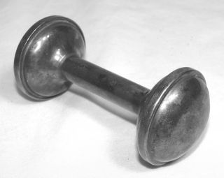 Antique American Gorham Sterling Silver Baby/infant Rattle,  Barbell Style photo