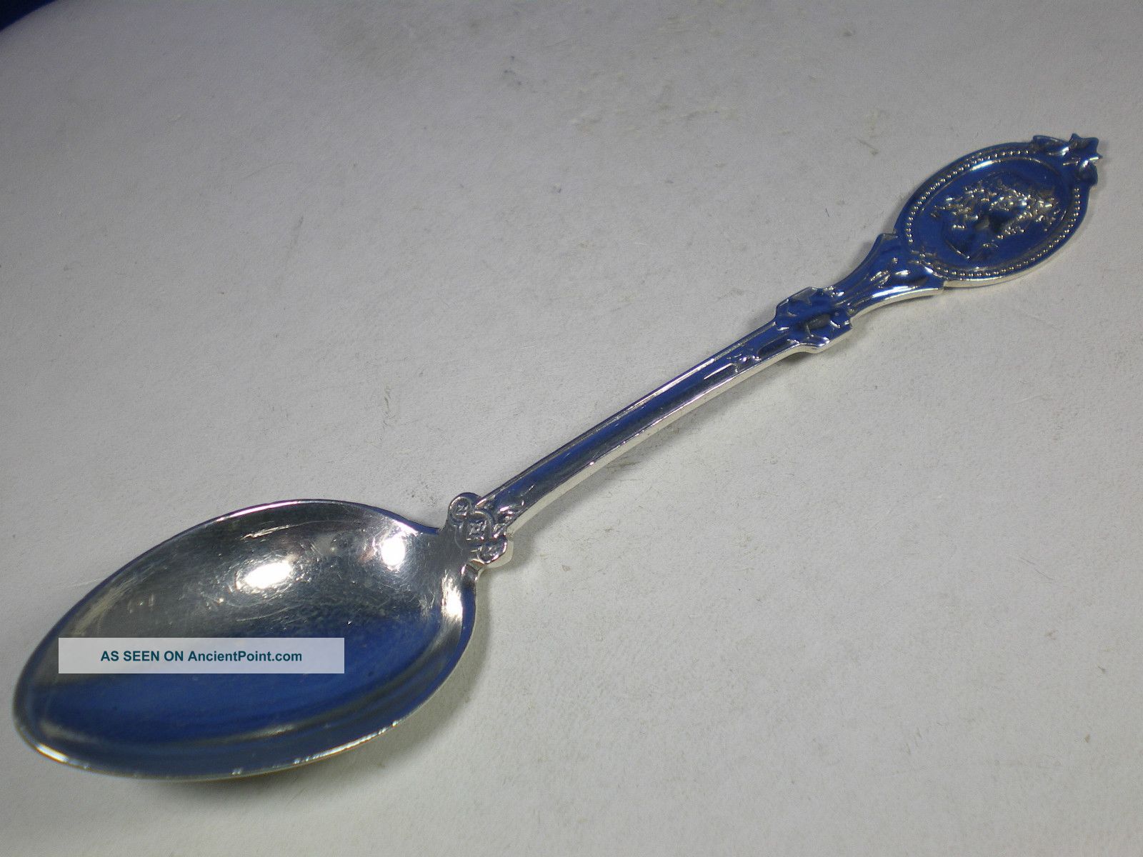 Rare Antique Hotchkiss & Schreader Sterling Silver Medallion Teaspoon Other photo