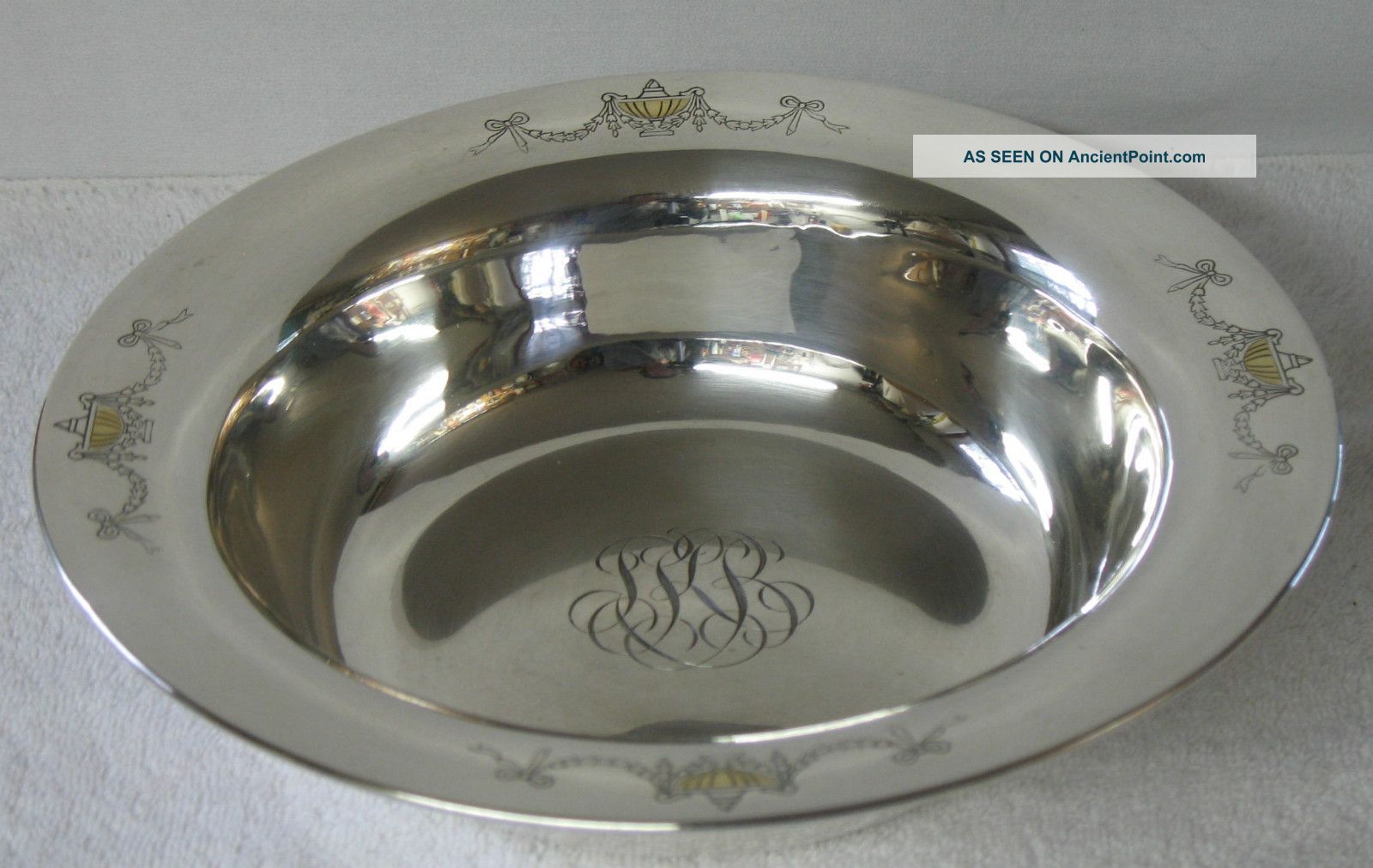Unger Bros Sterling Silver W/ 18k Gold Inlay Bowl Other photo