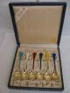 Olsens Norway Sterling Silver Enamel Spoon Box Other photo 4