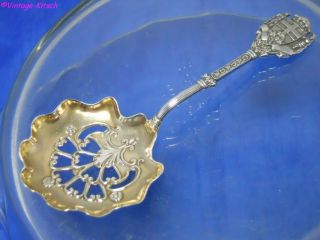 Fine Antique Sifting Spoon Ontario Canada Sterling Silver Souvenir photo
