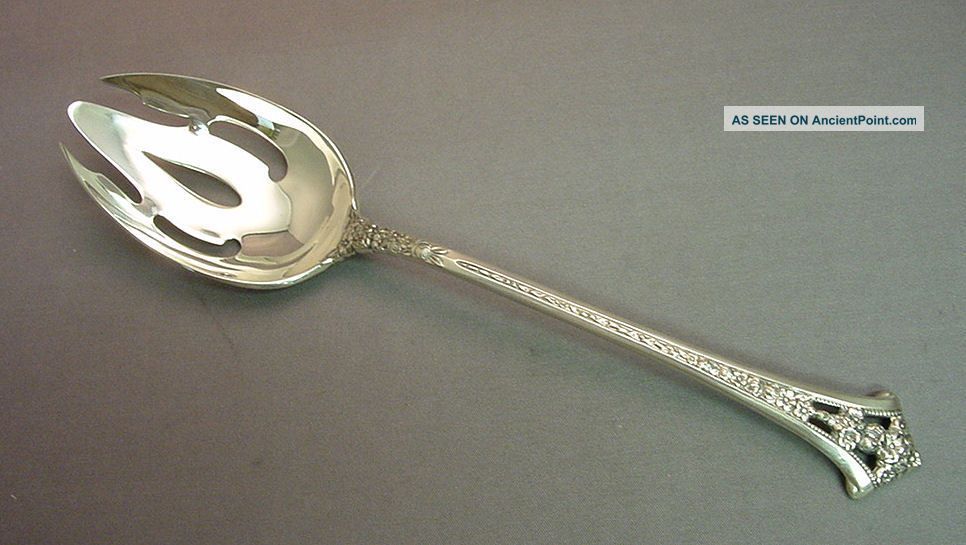 Classic Bouquet - Gorham Sterling Pierced Table Serving Spoon New Other photo