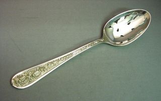 Corsage - Stieff Sterling Pierced Table Serving Spoon photo