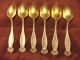 6 Towle Canterbury Sterling Silver Goldwashed Ice Cream Spoons Art Nouveau 1900 Other photo 3