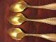 6 Towle Canterbury Sterling Silver Goldwashed Ice Cream Spoons Art Nouveau 1900 Other photo 4