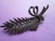 Antique Brooch Silver Marcisite Bow With Branch Other photo 2
