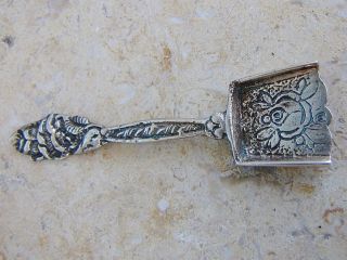 Antique Silver 800 Spoon Spade For Mustard Israel 1950s photo