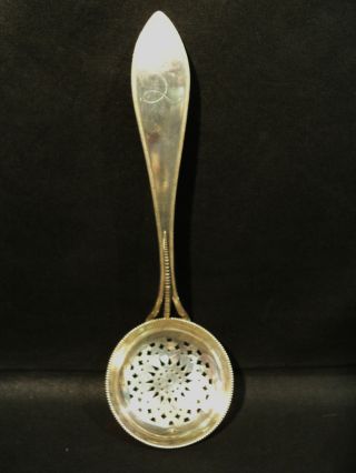 Antique French Sterling Silver Pierced Sugar Sifter Spoon,  62 Grams photo