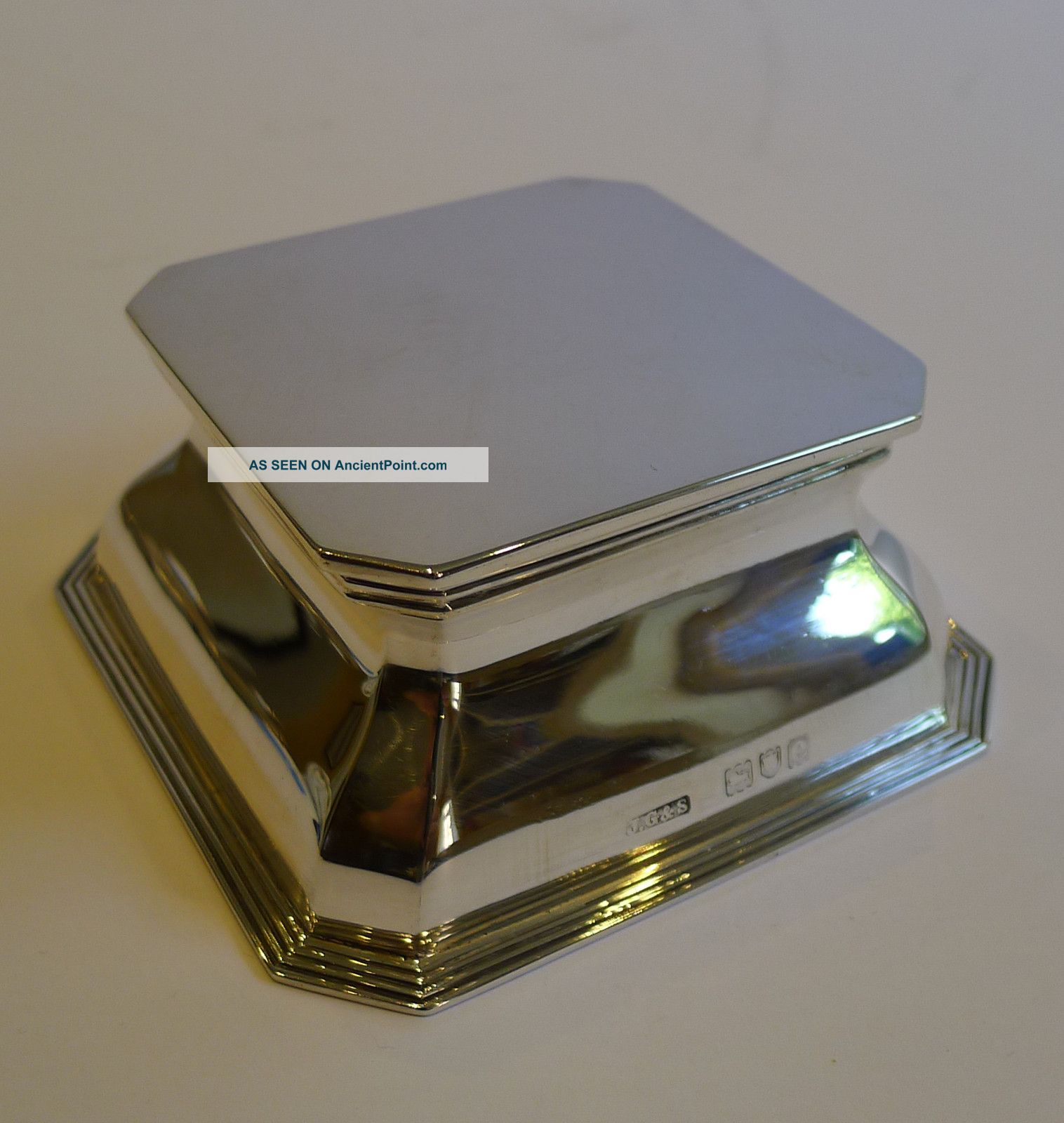 Handsome English Victorian Sterling Silver Inkwell By John Grinsell & Sons Other photo