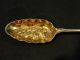19th Century English Sterling Silver & Gilded Repousse Fruit Spoon Other photo 1