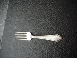 Sterling Silver Baby Fork - - Rosebud photo