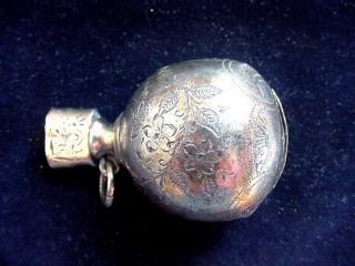 C.  1890? Sterling Silver ? Engraved Rattle photo