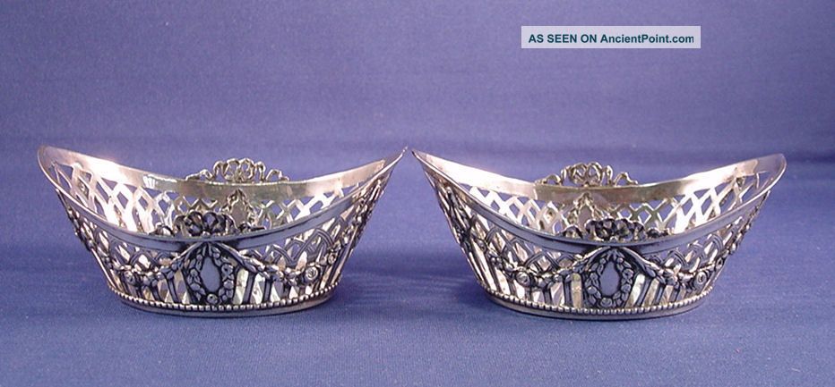 Pair Of 800 Sterling Fancy Pierced Nut Cups? Other photo
