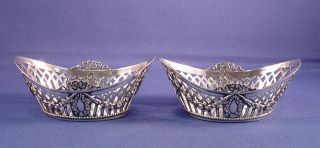 Pair Of 800 Sterling Fancy Pierced Nut Cups? photo