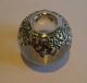 Antique English Threaded Glass Match Striker - Art Nouveau Sterling Silver Mount Other photo 1
