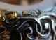 Antique English Threaded Glass Match Striker - Art Nouveau Sterling Silver Mount Other photo 2