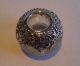 Antique English Threaded Glass Match Striker - Art Nouveau Sterling Silver Mount Other photo 4