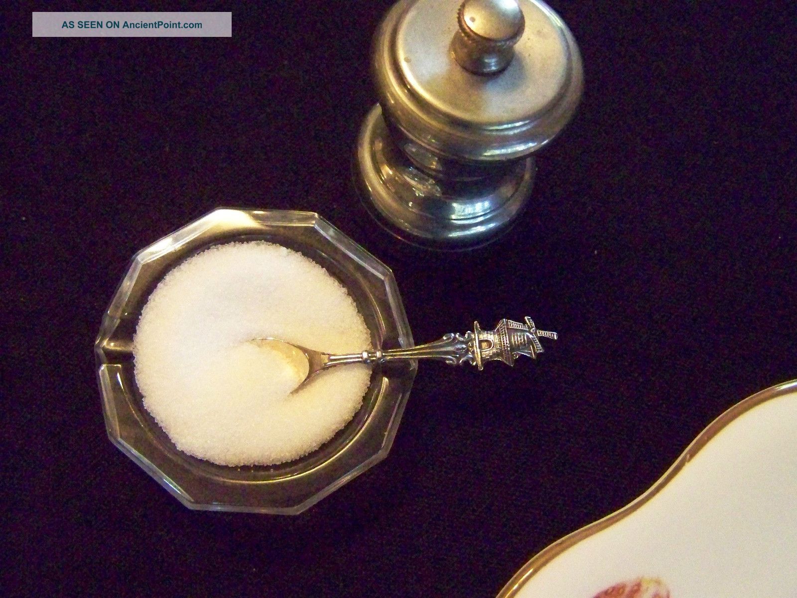 Mint - Dutch Windmill Pattern Silver.  830 Salt Spoon Set - 2 - European Sterling Other photo
