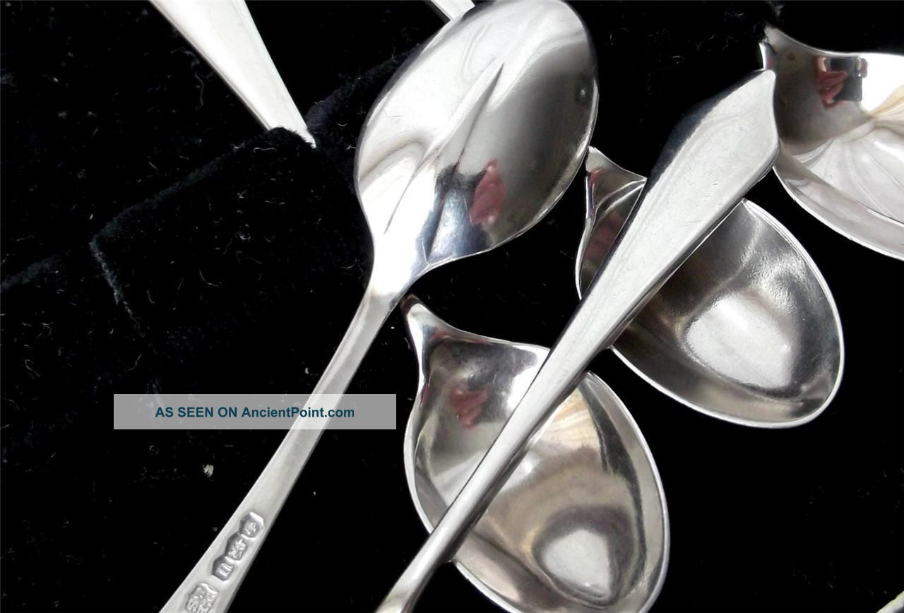 Fine Cased Set Of Trefid Rattail Silver Spoons - 1937 Thomas Bradbury & Sons Ltd Other photo