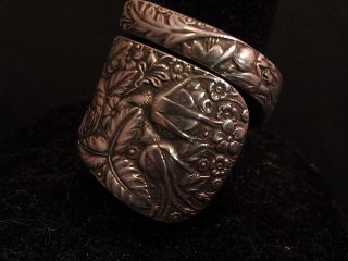 Towle Arlington 1884 Sterling Silver Spoon Ring.  Spiral Sz.  7 - 11 Excellent photo