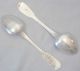 Antique Pair Sterling Silver Irish Fiddle Spoon Wolf Crest 1839 Cummins Dublin Other photo 3