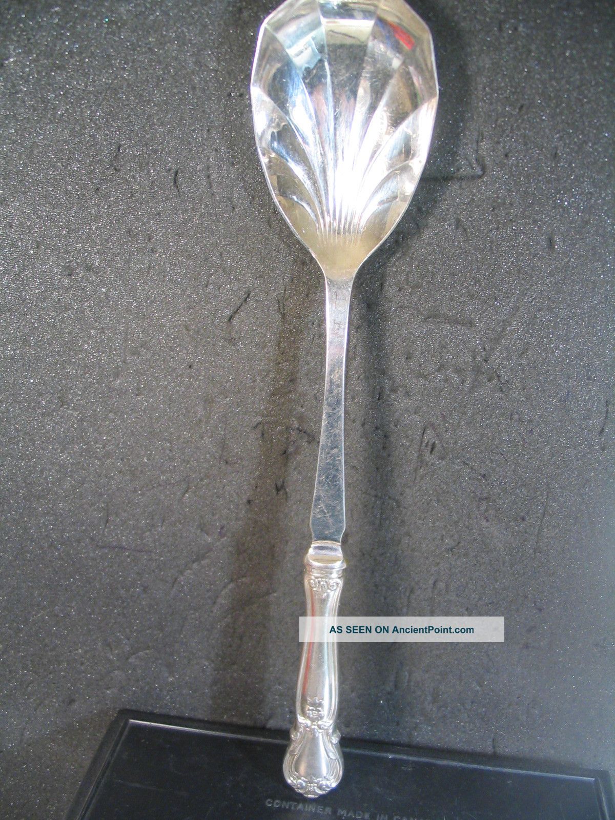Sterling Web Sterling Handled Serving Spoon Unique Bowl 11 1/4 