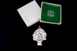 Reed & Barton Sterling Silver Good Luck Whistle Pendant W/ Box,  Felt & Paper photo