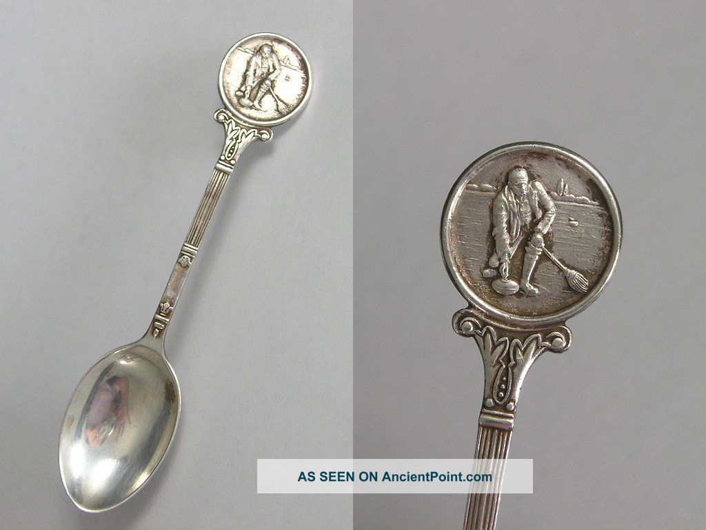 C1969 Silver Tea Spoon Wengen Curling Club Other photo