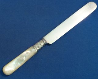 Mother Of Pearl And Sterling Handle Knive (s) - 7 5/8 photo
