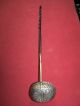 19th Century English Pure Coin Silver Toddy Ladle W/ Baleen Twisted Handle Other photo 5