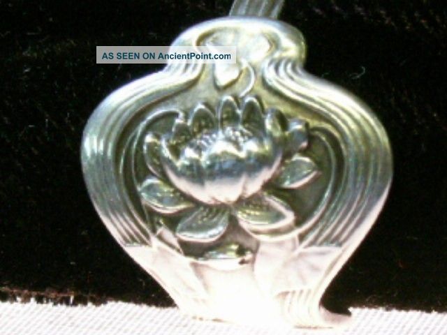 Paye & Baker Pond Lily Sterling Spoon Ring 1900 Sz 7 - 10 Other photo