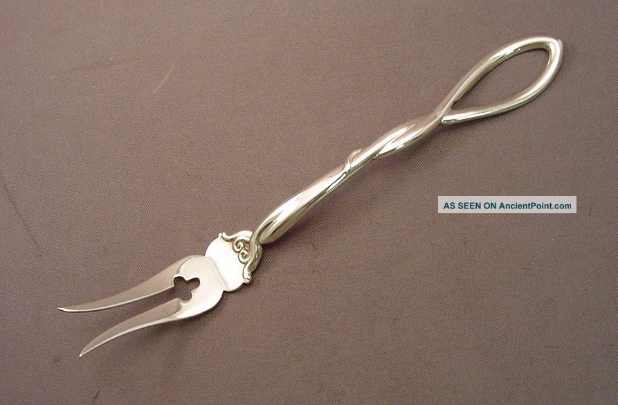 Unusual Sterling Pickle Serving Fork - Frank Whiting Other photo