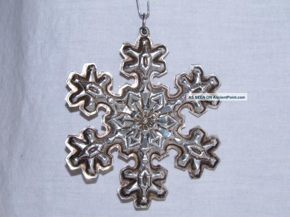 Gorham Sterling Silver 1976 Annual Snowflake Christmas Tree Ornament Other photo