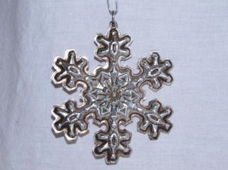 Gorham Sterling Silver 1976 Annual Snowflake Christmas Tree Ornament photo