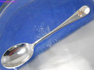 Unusual Gold Golf Club Spoon Chester Sterling Silver Rattail 1936 2 photo