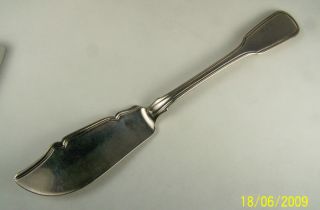 Heavy English Solid Ster.  Slvr.  Victorian Serving Knife photo