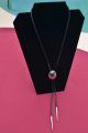 Bola/bolo - Hematite Centerpiece On Black Leather Cord - 36 