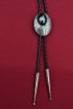 Bola/bolo - Hematite Centerpiece On Black Leather Cord - 36 