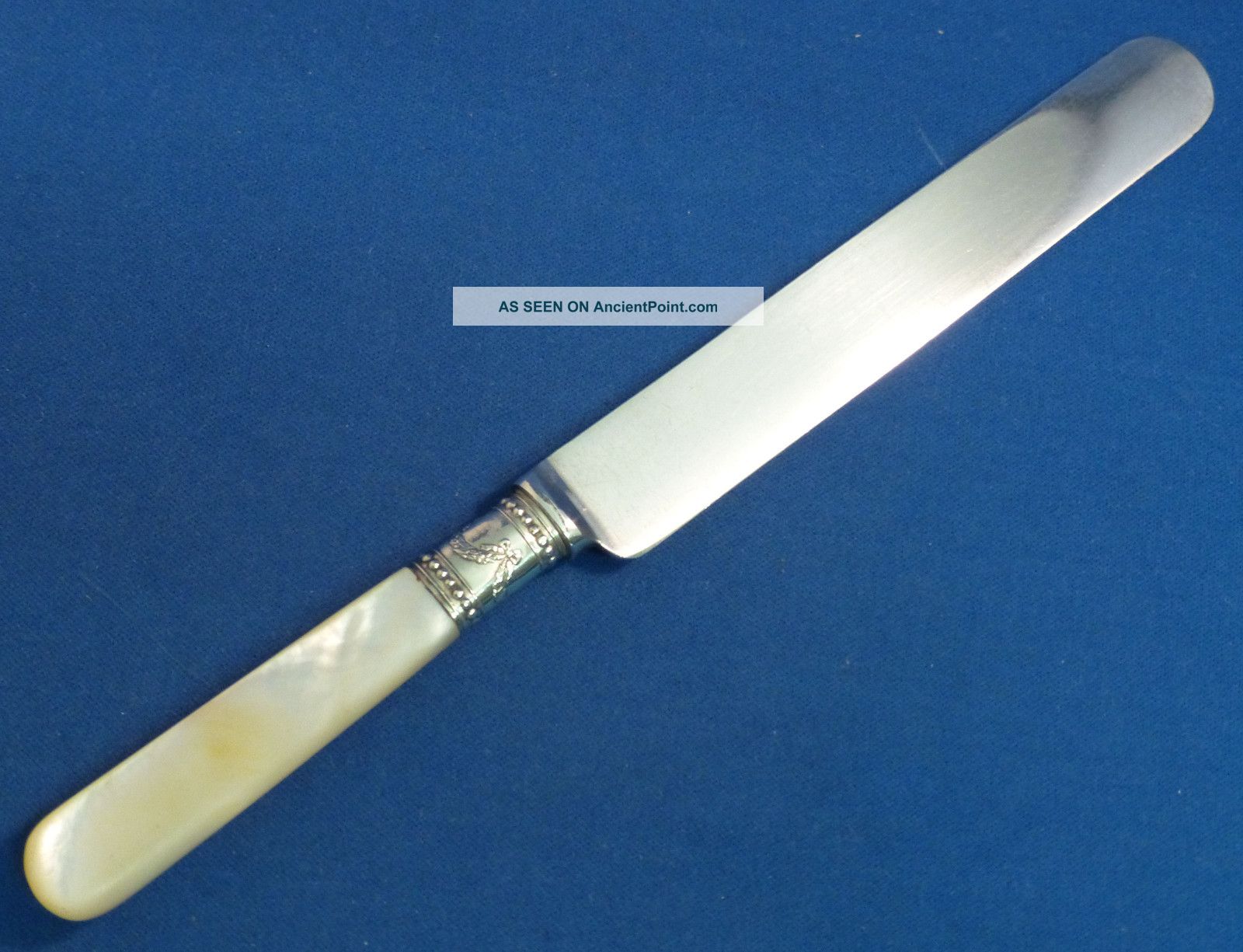 Set Of 6 Mother Of Pearl & Sterling Knives - 9 