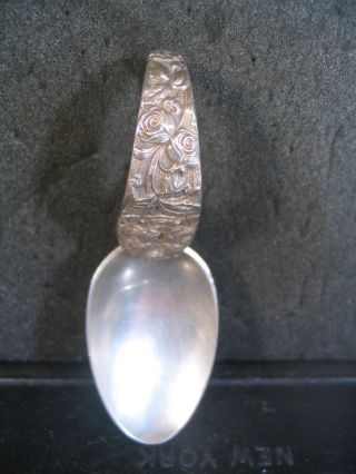 Sterling Schofield Baltimore Rose Baby Spoon Curved Handle Nm photo