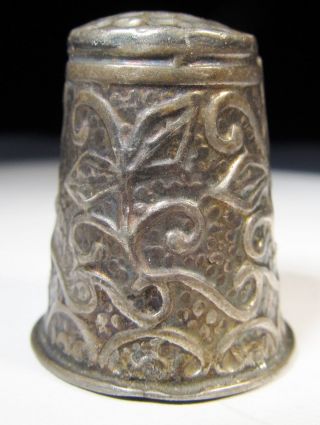 Vintage Silver Thimble Sterling 925 Ornate 