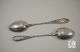 Pair Of Sheffield Sterling Ornate Teaspoons 1880 - Marked For: Sibray Hall & Co. United Kingdom photo 6