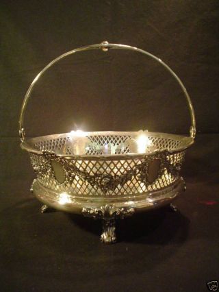 Fabulous Sterling Silver Judges Trophy Pierced Basket photo