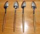 4 Stainless Steel & Wood Handles Silver Grapefruit Spoons Set 5 7/8 Spoon Other photo 2