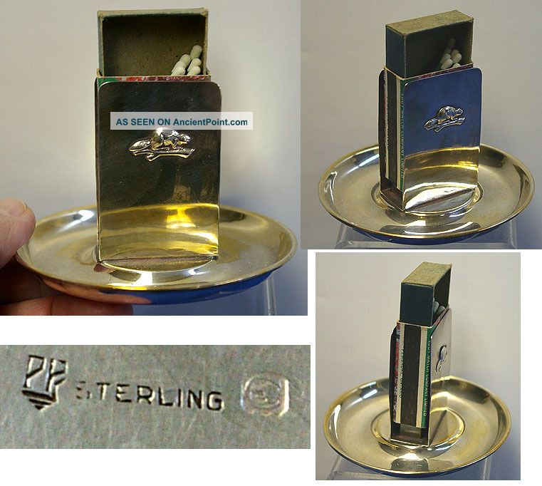 Poul Petersen - Sterling - Small Match Box Holder W/ashtray - And Beaver Other photo