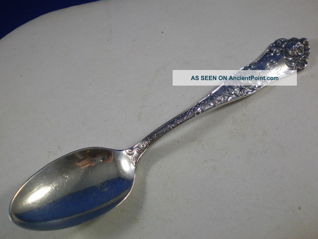 Shiebler Sterling American Beauty Pattern Teaspoon 6 