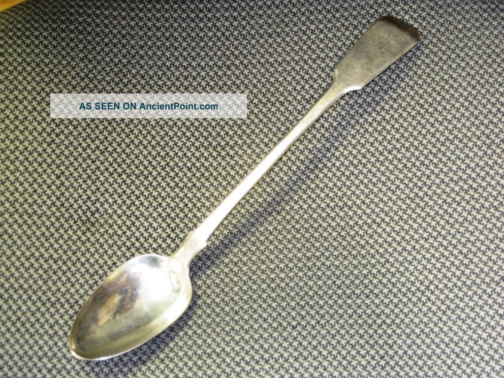 Antique 1827 Jonathan Hayne English Large & Long Sterling Silver Spoon Other photo